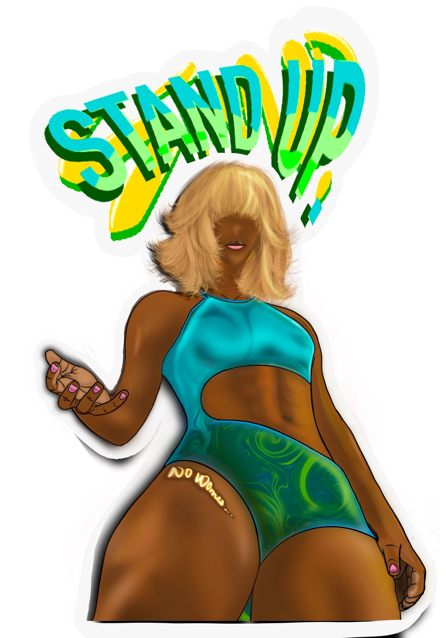 Stand Up Sticker